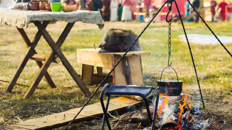 camp fire cooking.