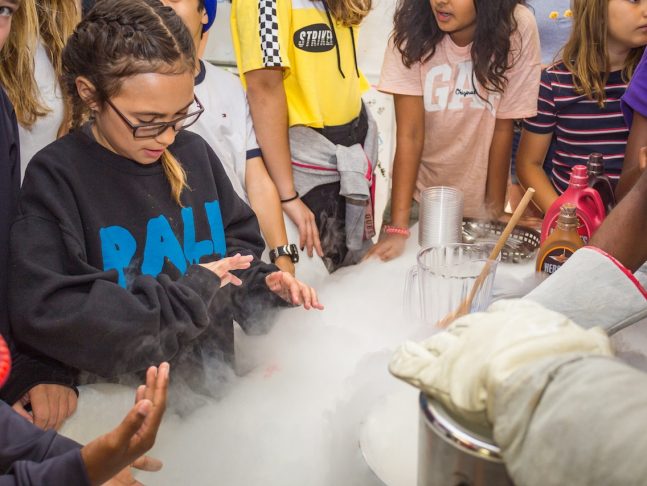 Kids doing science project at Pali Institute